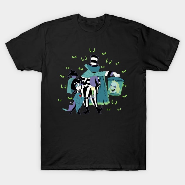 Hatbox Ghost With The Most T-Shirt by CircleOfVillains